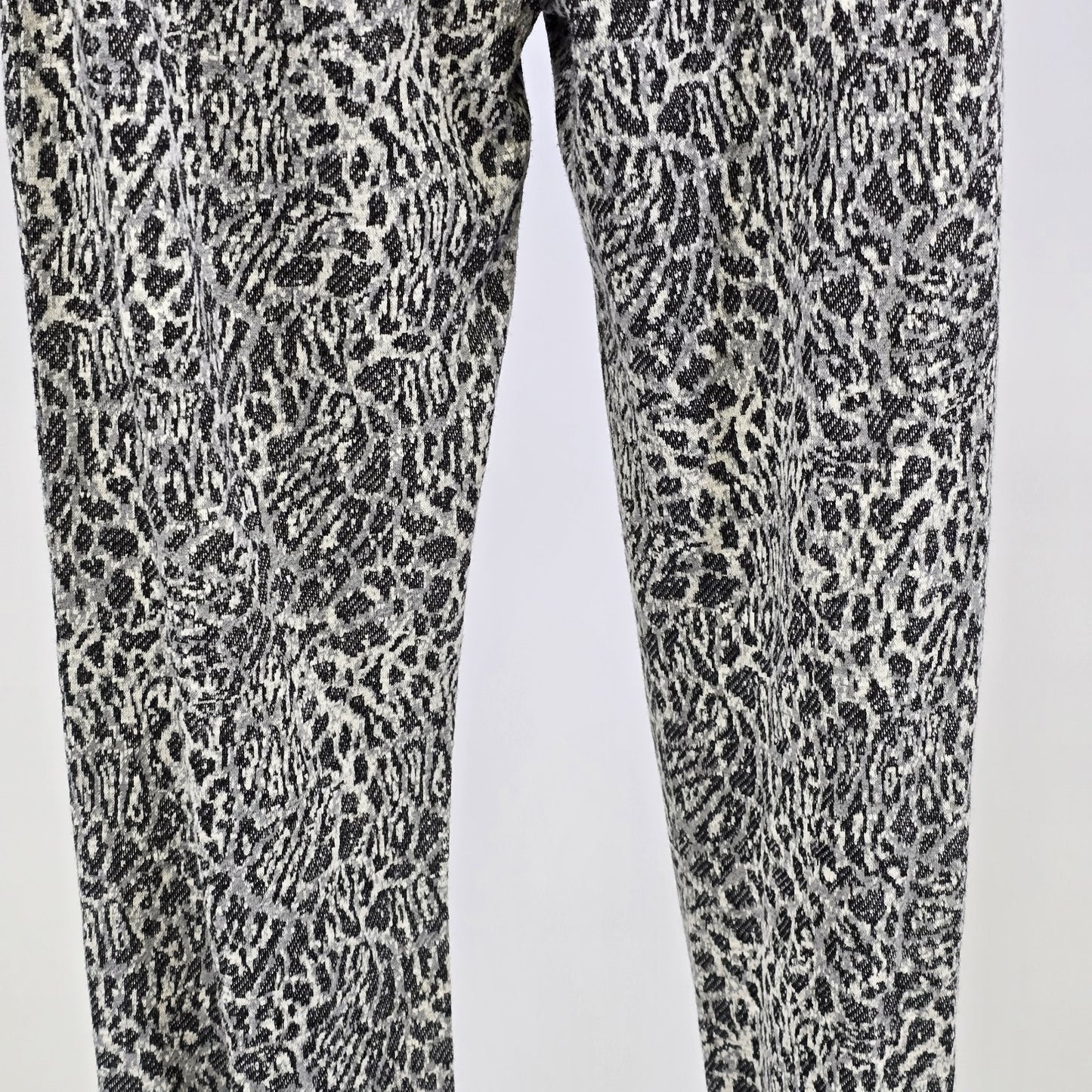 ADY P Women’s Jogger Pants with Contrast Panel in Mono Leopard Print XS China