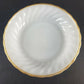 Swirl White and Gold Trim Cereal Bowl by Anchor Hocking Oven-Proof 2368 USA 7½"