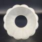 Milk Glass Oil Lamp Shade 8x5.5" Lantern Style Quilted Panel Ruffled Top Vintage