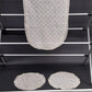 Matching White Table Runner w Two Round Lace Crocheted Eyelet Ruffled Doilies