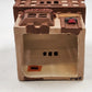 Hand Painted Illuminable Ceramic Candle Shop Christmas Village Winter Chipped