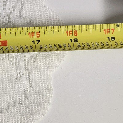 Off White Leaf Botanical Lace Valance 58" Scalloped Edge Rod Pocket Curtain