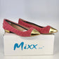 Mixx Shuz Robin Coral Suede Ballet Flats Gold Toe Women 8