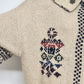 Short Sleeve Cardigan Winter Themed Beige Woman Large XXi Fair Isle Pattern VTG