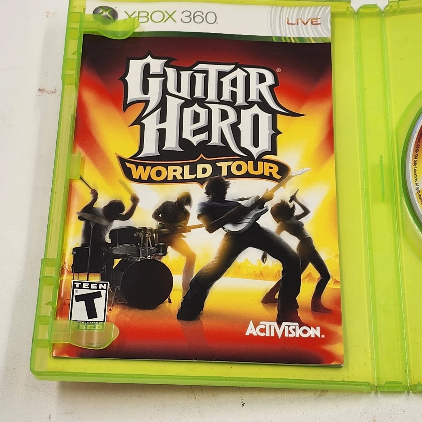 Guitar Hero World Tour Xbox 360 Music Rhythm Game Full Band Experience