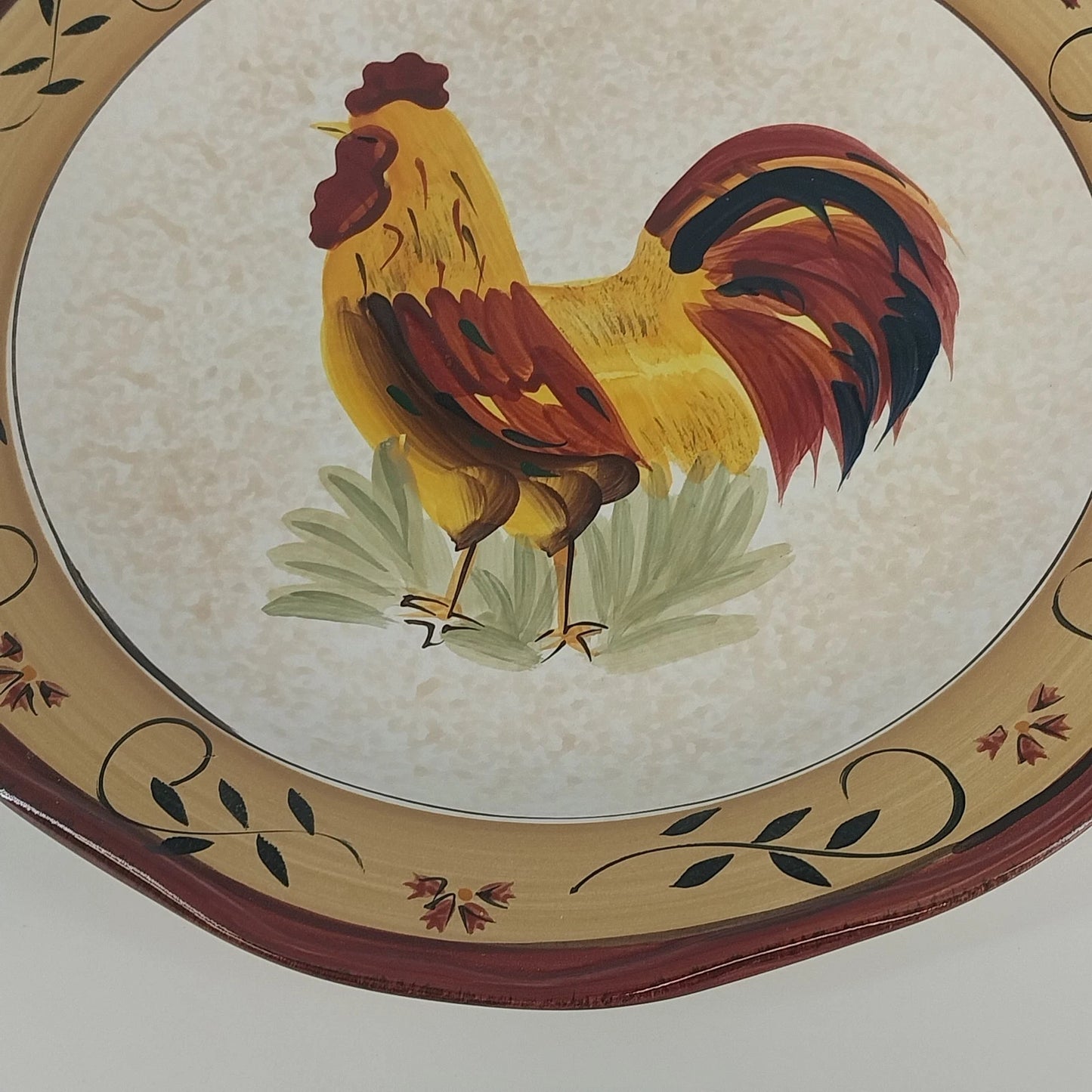 Canterbury Potteries Morning Sunrise Rooster Dinner Plate 11" Hand Painted