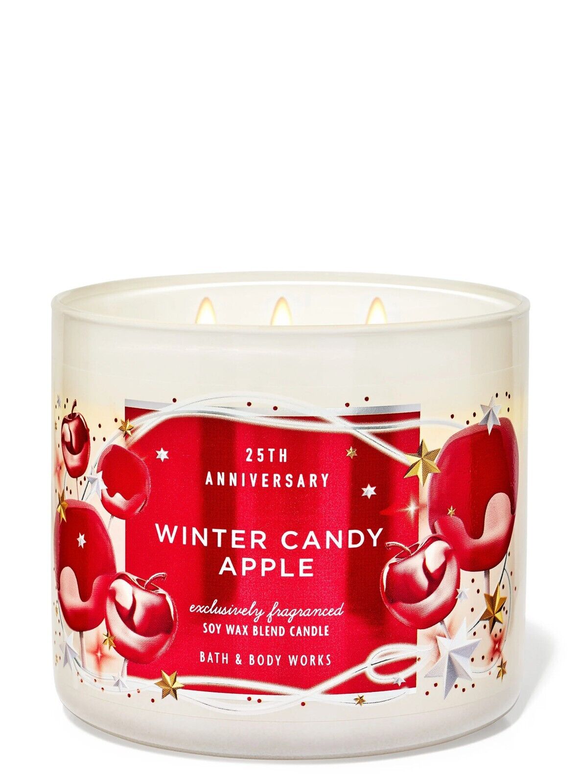 Winter Candy Apple 3 Wick Candle Bath Body Works 25th Anniversary 14.5 oz LG