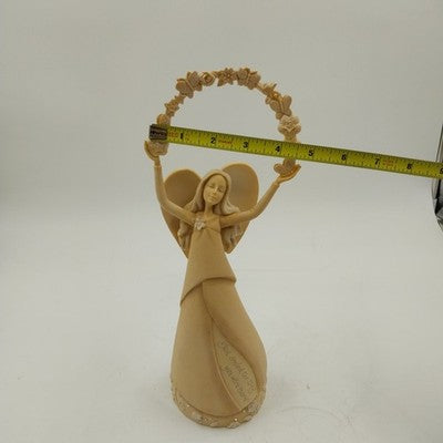 Enesco Foundations Angel Figure by Karen Hahn "God Smiled The Day You Were Born"