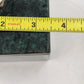 Green Marble Box Solid Walls Trinket Jewelry Storage with Lid 3.5" x 4" Vintage