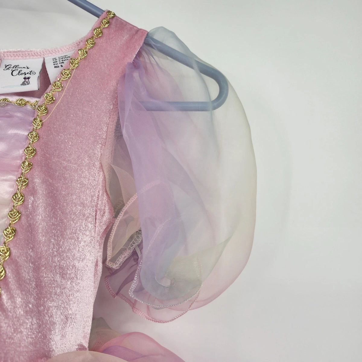 Gillian's Closet Pink Princess Costume Dress Girls Size 5/6 Tulle Floral