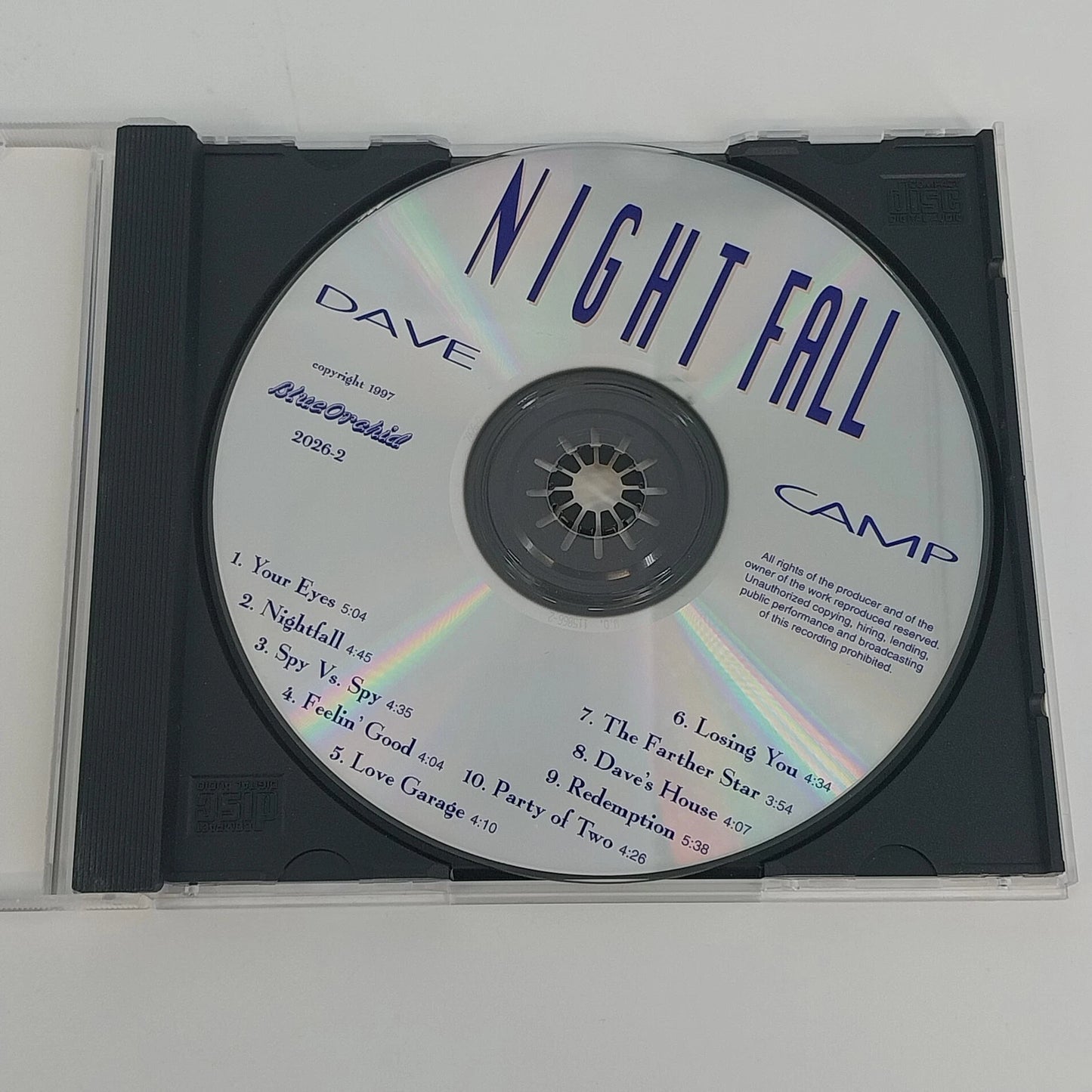 Dave Camp Nightfall CD Peter White Guest Artist Blue Orchid Smooth Jazz Album