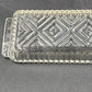 Clear Glass Relish Tray Dish X Pattern Ribbed Sawtooth Edges Handles 10" Serving
