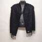 Men’s Black Dress Scarf Solid Soft Acrylic Winter Wrap 64" x 12" Made in Germany