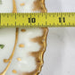 Limoges France 10.5" Round Platter Hand Decorated Floral Gold Trim Handle