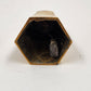 Cow Bell Hexagonal Solid Metal Brass w/Ring Handle Horse Sheep Goat 2" India