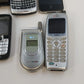 Apple Nokia BlackBerry LG Sanyo 6 Cell Phone Lot Parts Repair Chargers Vintage