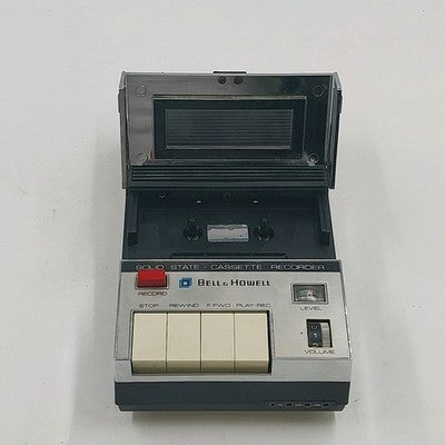 Bell & Howell 294 MC Filmsound Cassette Player Recorder w Cover & Case UNTESTED