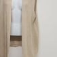 Sleeveless Open Front Vest Ecru Beige Opened Knit Maglina Size Large Vintage