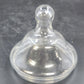 Clear Glass Apothecary Candy Jar Canister Pointed Finial Lid 5.5" Wide Base Vtg