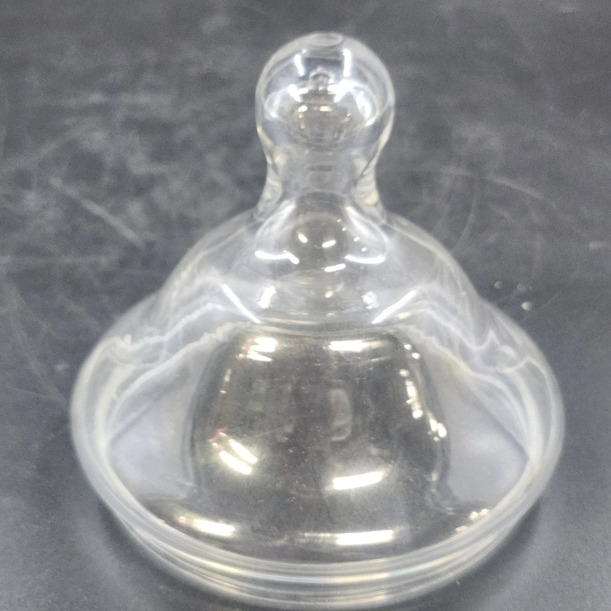 Clear Glass Apothecary Candy Jar Canister Pointed Finial Lid 5.5" Wide Base Vtg
