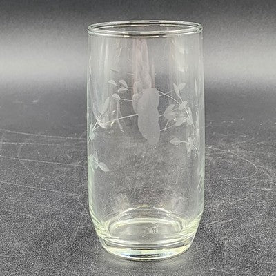 Set of 6 Princess House Heritage Etched Crystal Tumblers 11 oz 5"hx2.5"d Vintage