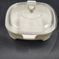 Corning Ware MW-9-B French White Square Browning Skillet Roaster Dish 8"x2" USA