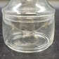 Clear Glass Apothecary Candy Jar Canister Pointed Finial Lid 5.5" Wide Base Vtg