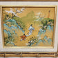 Taiwanese People Walkin Painting Print Vintage Gold Bamboo Frame Matted No Glass