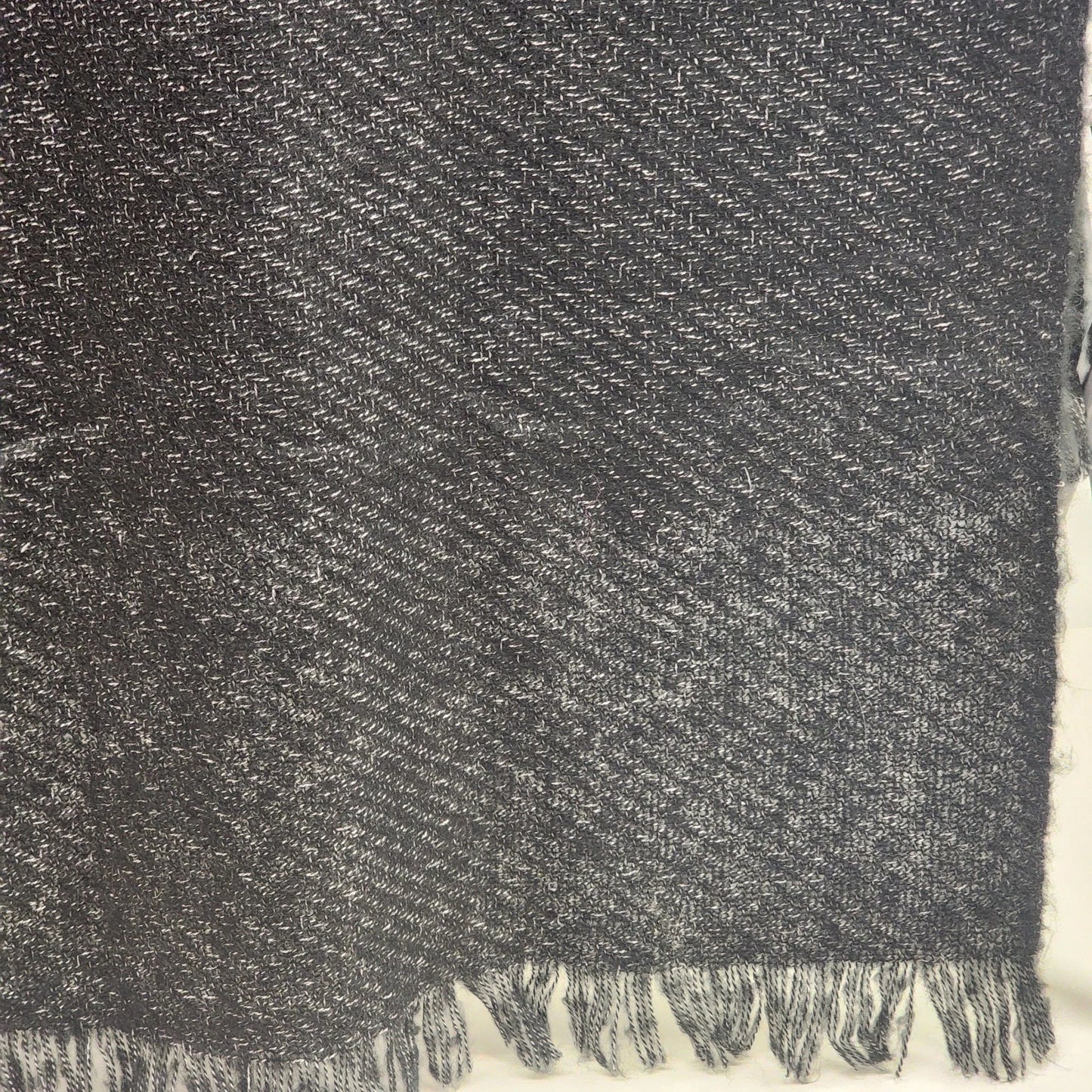 Galeries Lafayette Paris Large Scarf Shawl Black White Oversized Wrap France Vtg