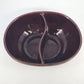 Marcrest Daisy Dot Divided Serving Bowl Brown 8"x10" Stoneware Oven Proof USA