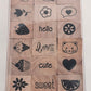 27 Piece Rubber Stamp Set Wood Mounted Recollections Necessities Vintage NWT