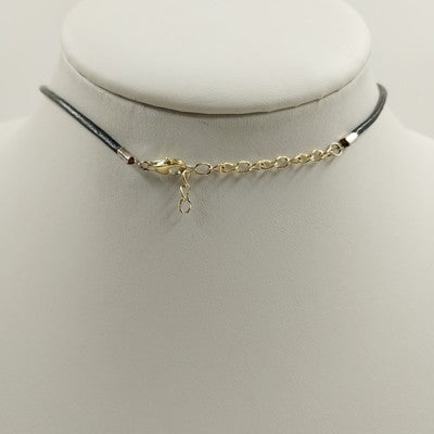 Lia Sophia Potpourri with Genuine Abalone and Bronze Corded Adjustable Necklace