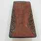 South African Hand Carved Wood Serving Bowl Tray Painted Zebra Pattern 15" x 6"