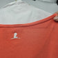 DKNY Jeans Women’s Medium Dream Tee Peach Orange Floral Graphic V-Neck 3/4 Sleeve Top