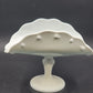 1970s Indiana Milk Glass Teardrop Footed Banana Fruit Bowl 11" Vintage MCM