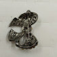 Silver Tone Black & Clear Faceted Rhinestones Bow Ribbon Design Brooch/Pin