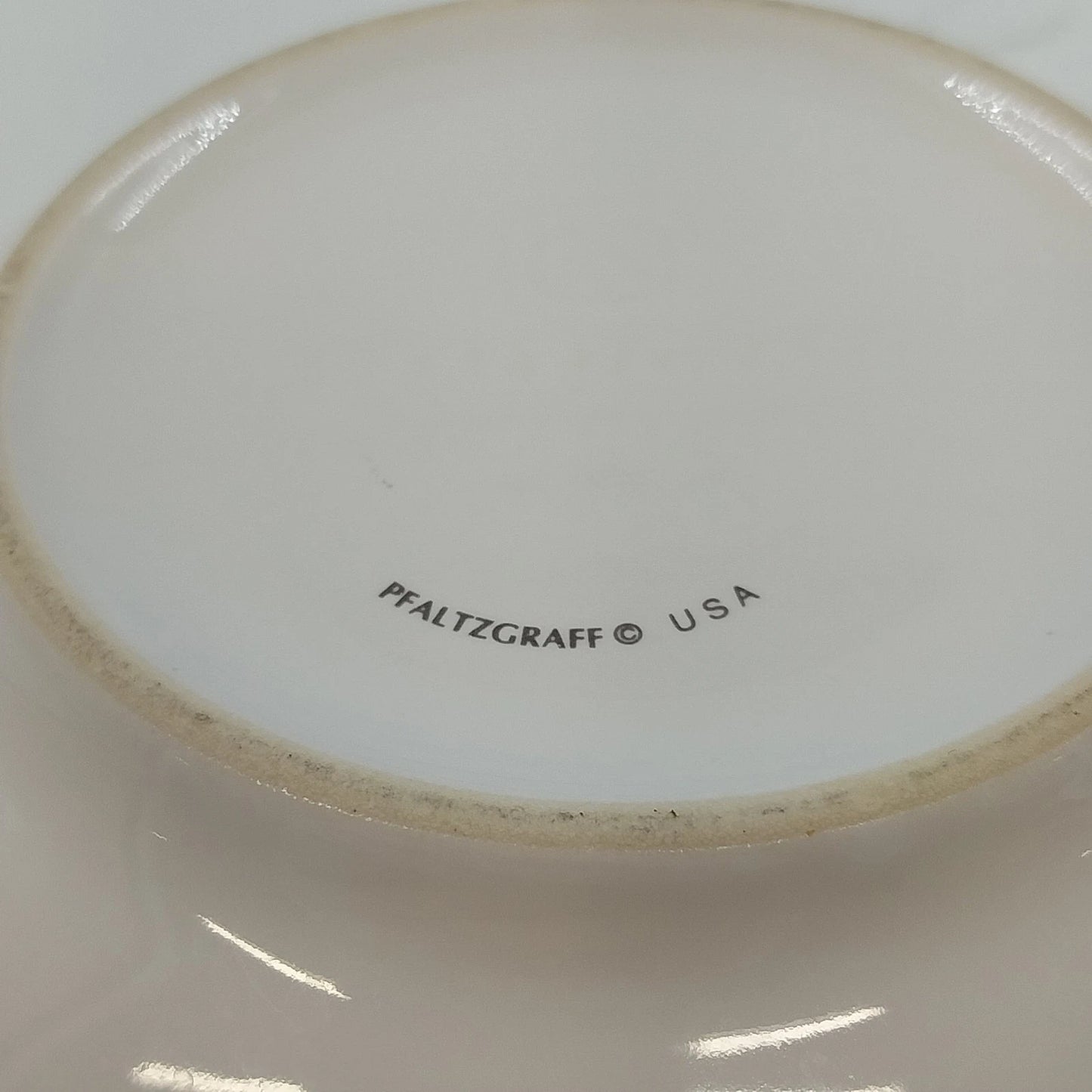 Pfaltzgraff April Vegetable Serving Bowl 6" Ceramic Stoneware Blue Trim Floral