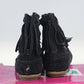 Shoes of Souls Black Fringe Moccasin Ankle Boots Women Size 9
