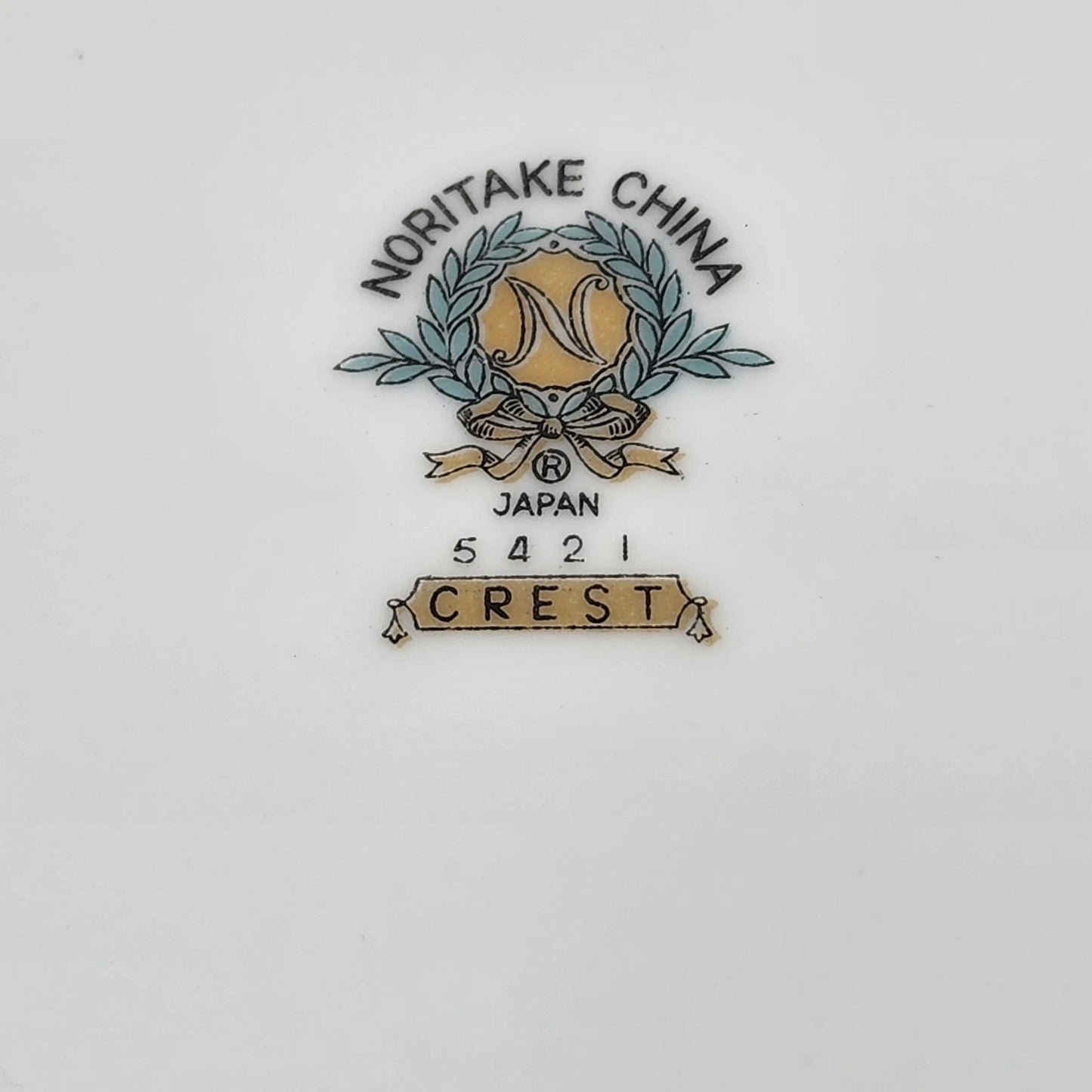 Noritake Crest Oval Serving Platter 5421 Lily the Valley 13" Platinum Trim Vtg