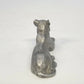 Pewter Reclining Mountain Lion Cougar Figurine 2.5" Vintage Wildlife Animal 1990