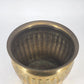 Brass Planter Pot Ribbed Bowl India 8.5"d Indoor Outdoor Plant Holder Decor Vtg