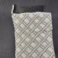 Rachel Zoe Christmas Stocking Silver White Beaded 8"x22" Diamond Polyester NWT