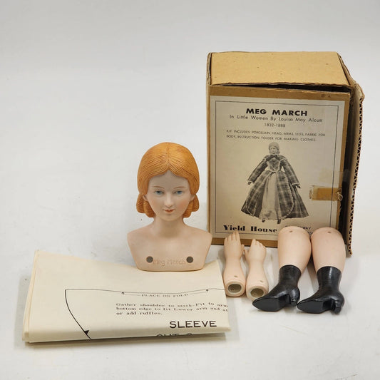 Meg March of Little Women Bisque Doll Kit by Yield House Body Parts Pattern 1977