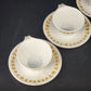 Corelle Butterfly Gold Cups Saucers Set 4 Vintage