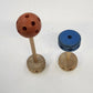 Makit Tinker Toy Vintage Wooden Construction Set Parts Move & Wheels Turn Vtg