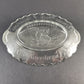 Avon 1776 Bicentennial 1976 Clear Glass Oval Plate w Eagle USA & Scalloped Edge