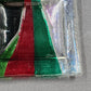 Gaya Studio Art Glass Square Dish Plate Red Green Clear Fused Modern Mid Century