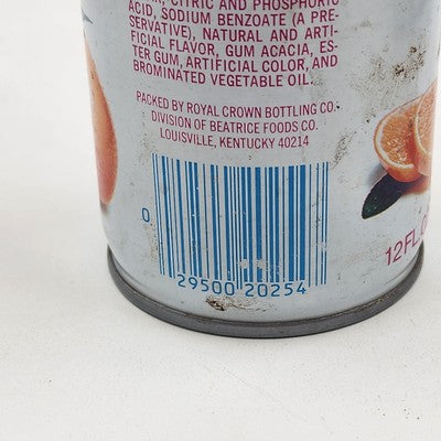 Set of 2 Empty Pull Tab Cans Nehi Grape and Orange Flavored Soda 12 oz Vintage