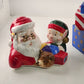 Santa Claus and Elf Cookie Jar Ceramic Christmas 12"h by Celebrate the Season