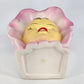 Napco Baby Girl Head Vase Pink Bonnet Ceramic Japan Vintage